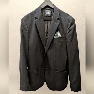 Scotch & Soda Navy Striped Blazer (Pocket Square Included)